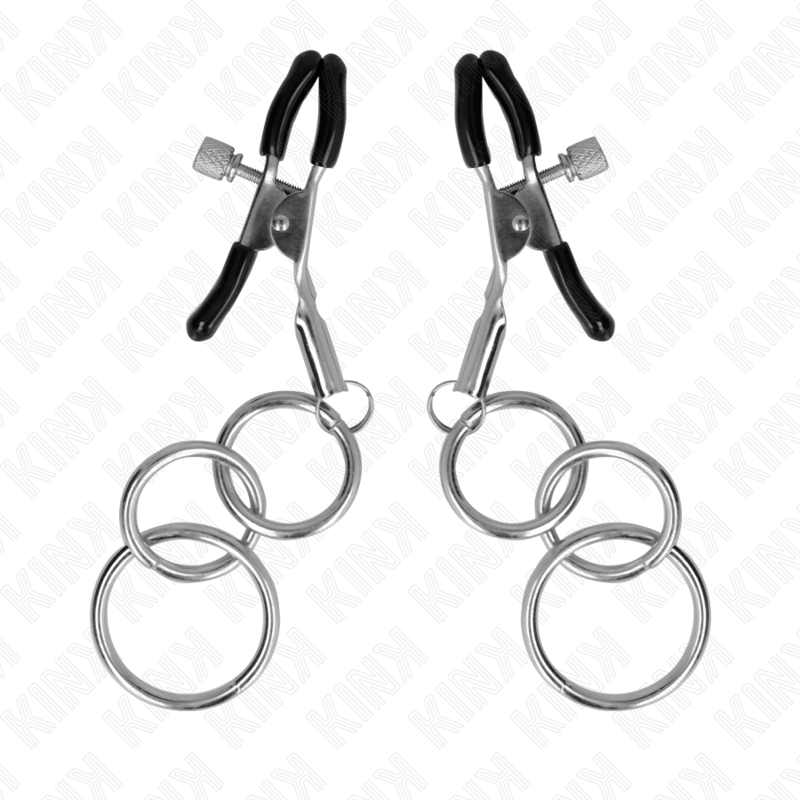 KINK PINZAS PARA PEZONES CON 3 AROS 6 CM