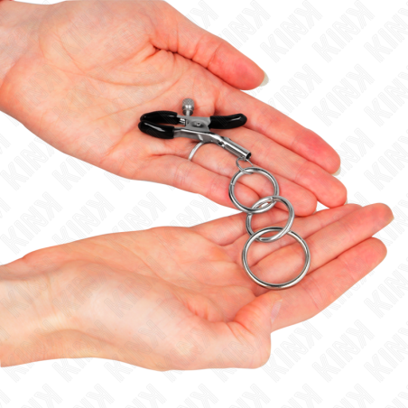 KINK PINZAS PARA PEZONES CON 3 AROS 6 CM