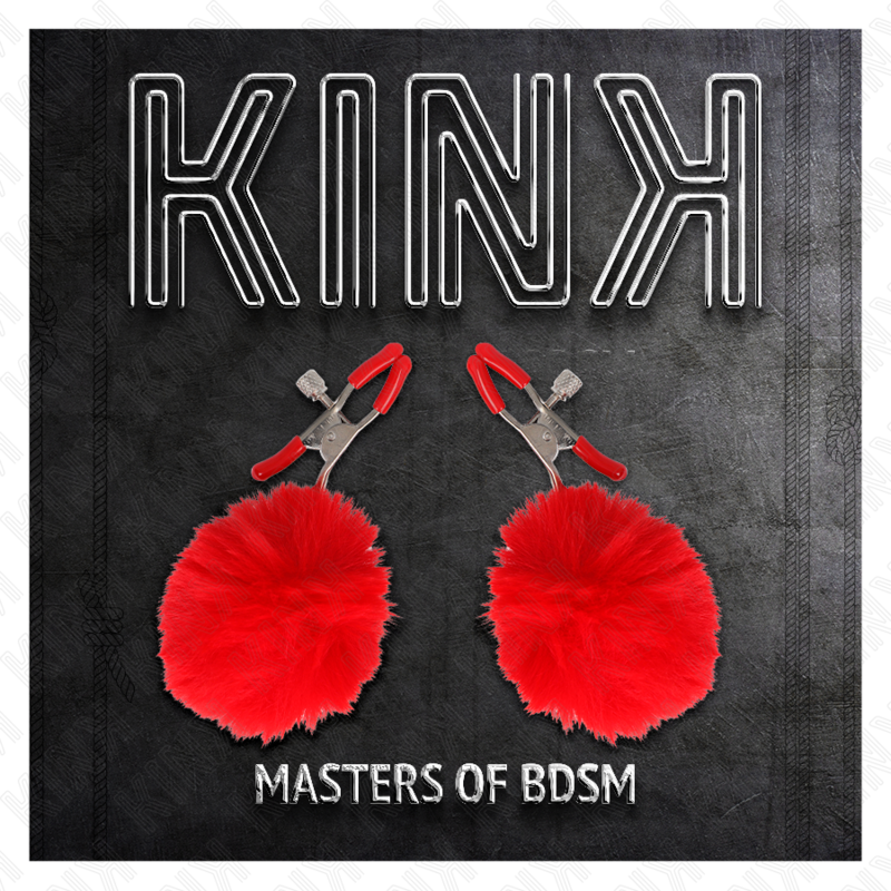 KINK PINZAS PARA PEZONES CON POMPON ROJO 6 CM