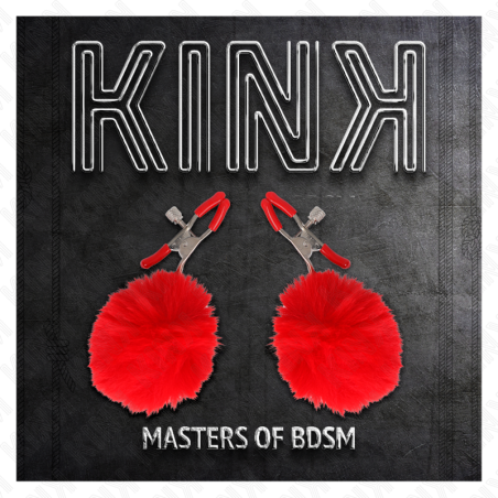 KINK PINZAS PARA PEZONES CON POMPON ROJO 6 CM