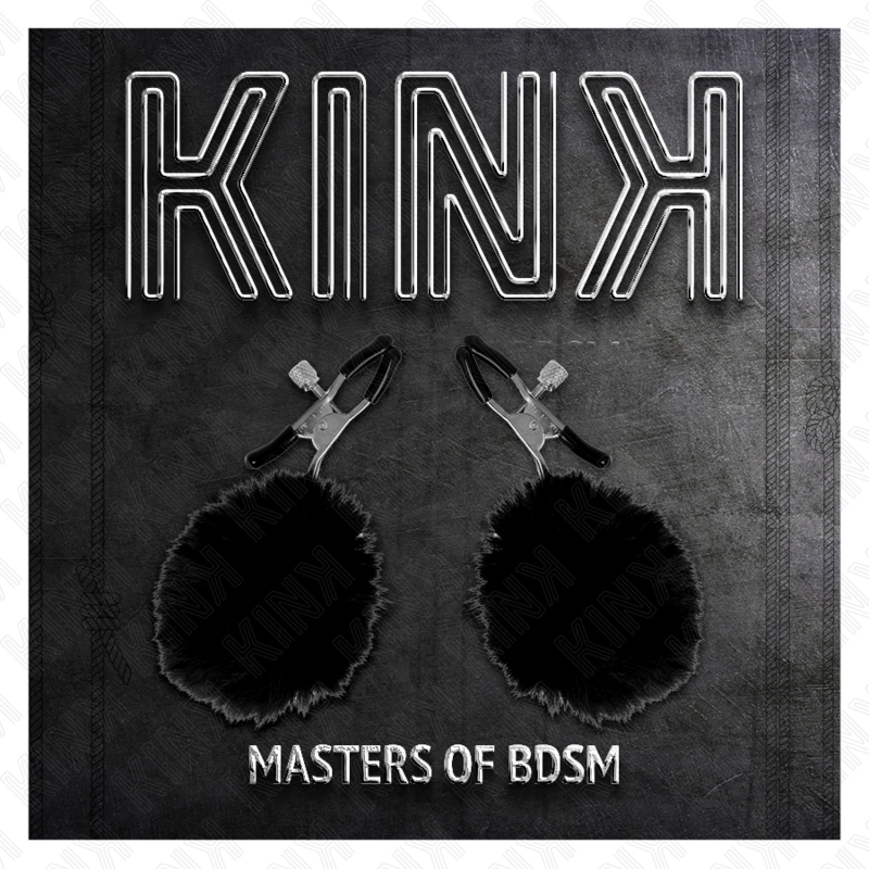 KINK PINZAS PARA PEZONES CON POMPON NEGRO 6 CM