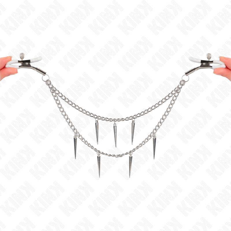 KINK PINZAS PARA PEZONES CON CADENA DE PUAS 30 CM