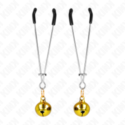 KINK PINZAS PARA PEZONES FINA CON CASCABEL DORADO 7 CM 2