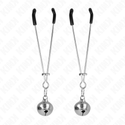 KINK PINZAS PARA PEZONES FINA CON CASCABEL PLATEADO 7 CM 2