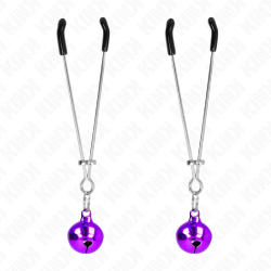 KINK PINZAS PARA PEZONES FINA CON CASCABEL VIOLETA 7 CM 2