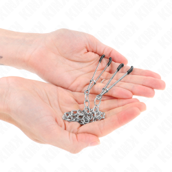 KINK PINZAS PARA PEZONES FINA CON CADENA GRUESA 30 CM 2