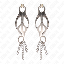 KINK PINZAS PARA PEZONES ESTILO JAPONES CON CADENAS PLATEADO 2