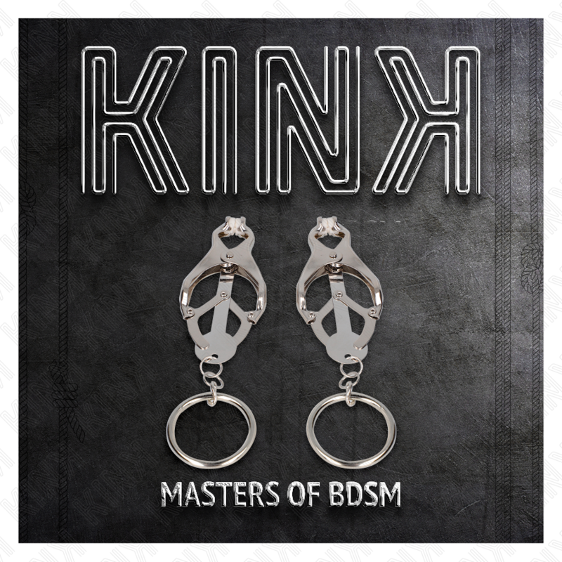 KINK PINZAS PARA PEZONES ESTILO JAPONES CON AROS PLATEADO