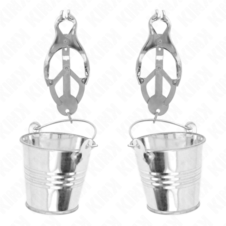 KINK PINZAS PARA PEZONES ESTILO JAPONES CON CUBOS PLATEADO