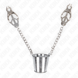 KINK PINZAS PARA PEZONES CON CUBO PLATEADO 2