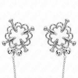 KINK PINZAS PARA PEZONES FLOR METALICA CON CADENA 2