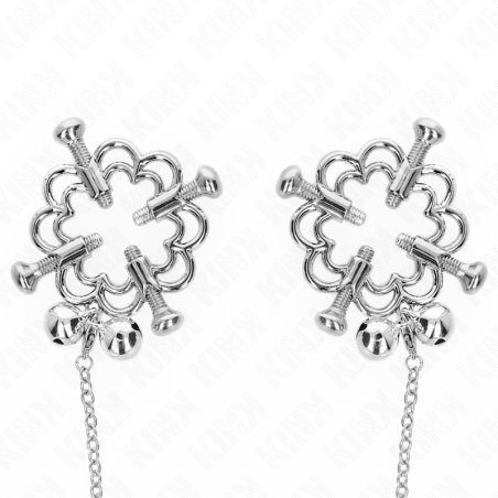 KINK PINZAS PARA PEZONES FLOR METALICA CON CADENA