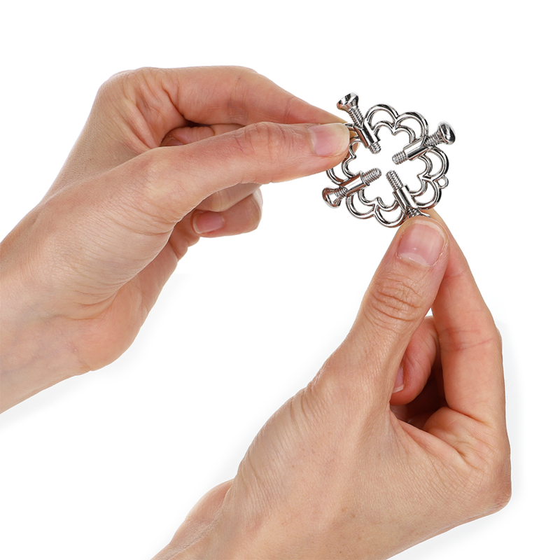 KINK PINZAS PARA PEZONES FLOR METALICA