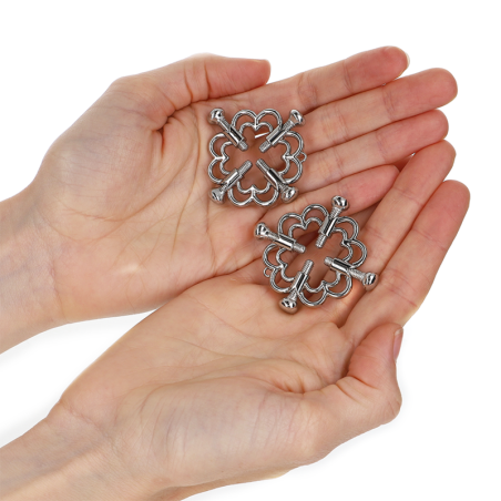 KINK PINZAS PARA PEZONES FLOR METALICA