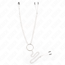 KINK PINZAS PARA PEZONES Y CLITORIS CON CADENA 30 CM MODELO 1
