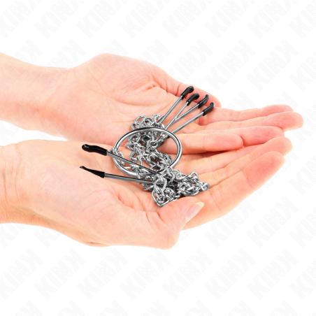 KINK PINZAS PARA PEZONES Y CLITORIS CON CADENA 30 CM MODELO 1