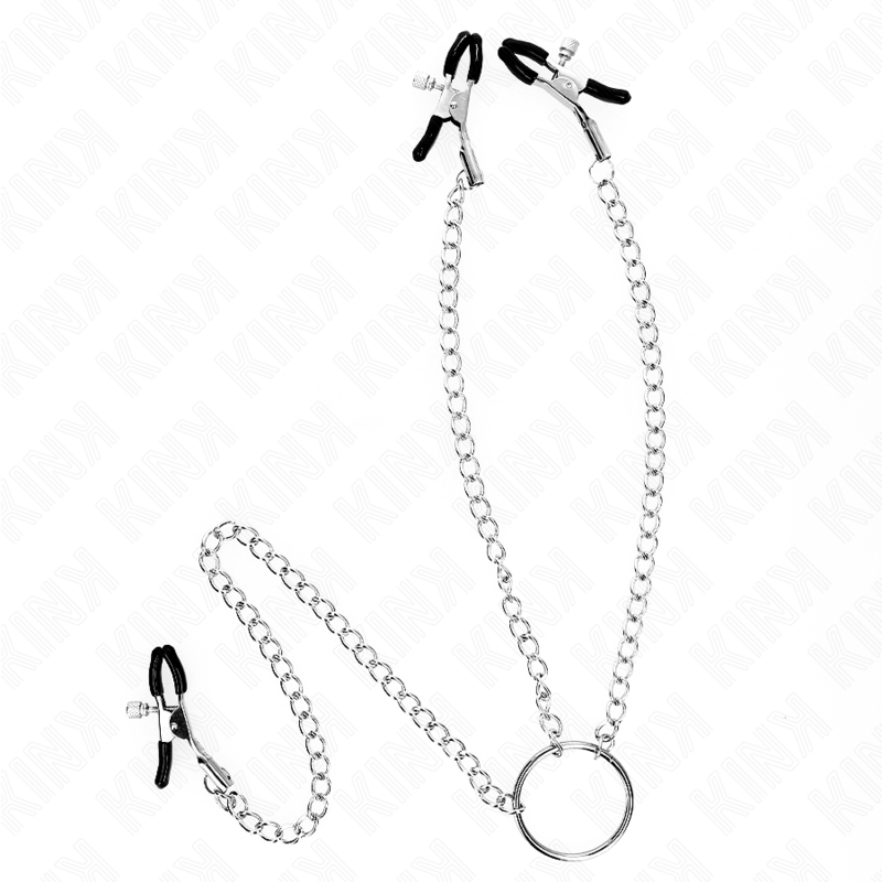 KINK PINZAS PARA PEZONES Y CLITORIS CON CADENA 30 CM MODELO 2