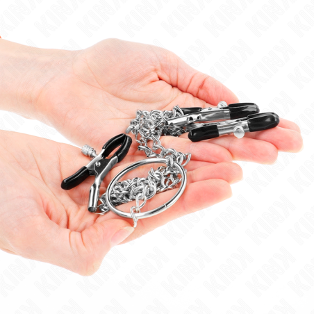 KINK PINZAS PARA PEZONES Y CLITORIS CON CADENA 30 CM MODELO 2
