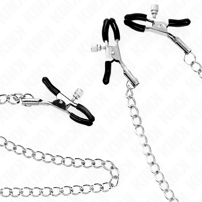 KINK PINZAS PARA PEZONES Y CLITORIS CON CADENA 30 CM MODELO 2