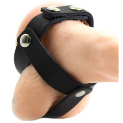 OHMAMA FETISH FUNDA CUERO DE CASTIDAD PARA TESTICULOS
