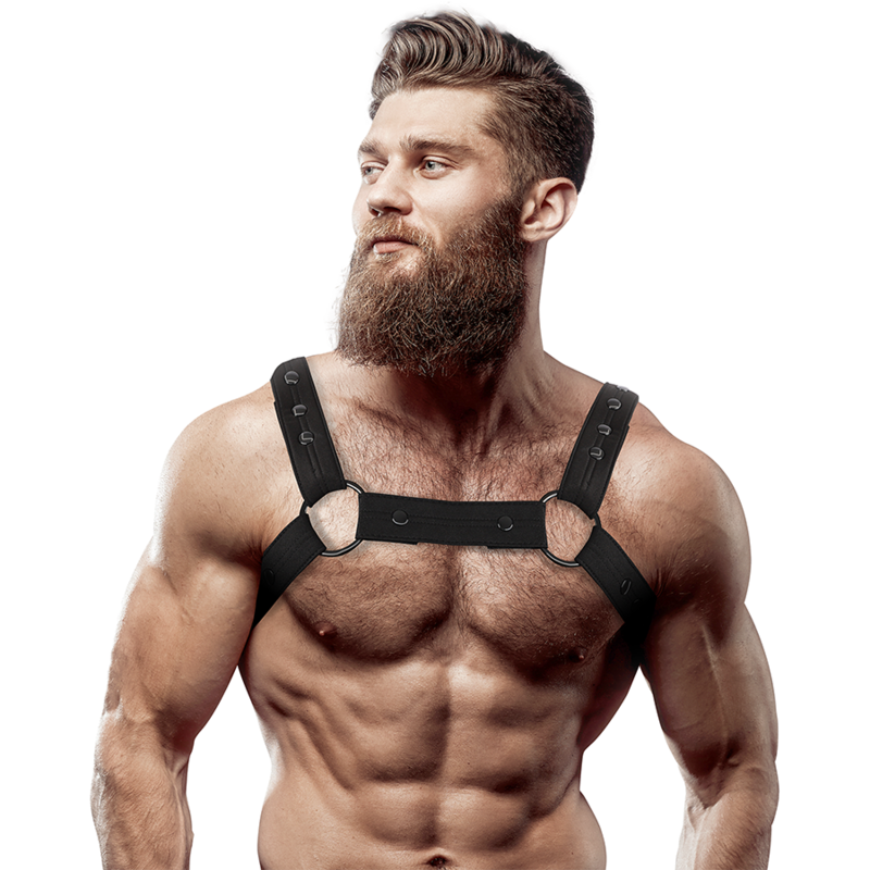 FETISH SUBMISSIVE ATTITUDE ARNES DEPORTIVO AJUSTABLE NEOPRENO PECHO HOMBRE