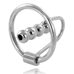 METAL HARD ANILLO GLANDE CON PLUG URETRAL 28MM