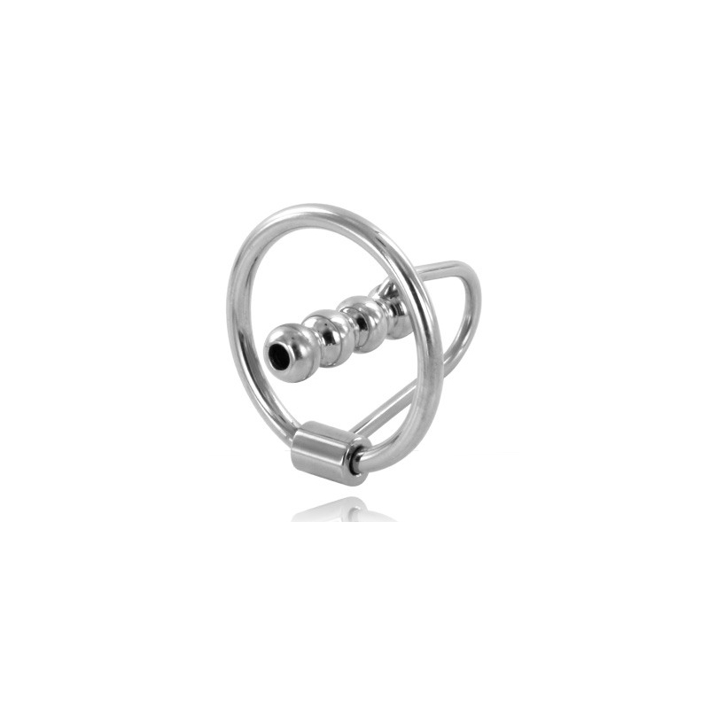 METAL HARD ANILLO GLANDE CON PLUG URETRAL 28MM