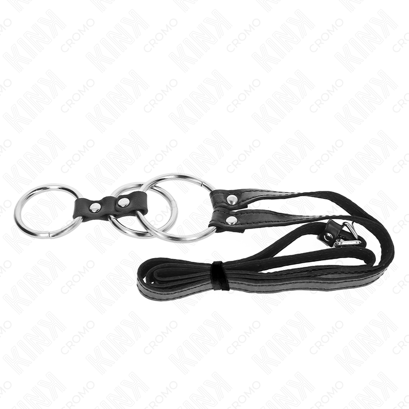 KINK ANILLO PENE METAL TRIPLE 38 CM A 5 CM CON CINTURON POLIPIEL 112 CM