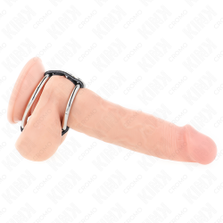KINK ANILLO PENE METAL DOBLE 38 CM A 5 CM CONECTADOS CON CUERO 2