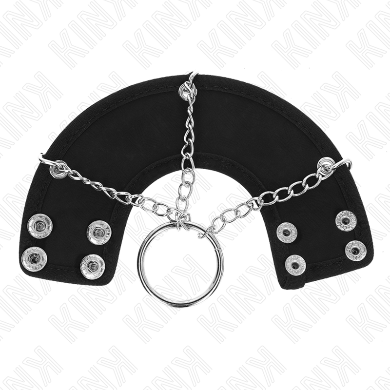 KINK ANILLO PENE 4 CM CADENA 7 CM METAL CON CINTURON POLIPIEL