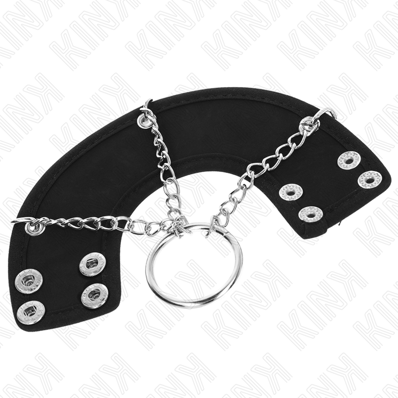 KINK ANILLO PENE 4 CM CADENA 7 CM METAL CON CINTURON POLIPIEL