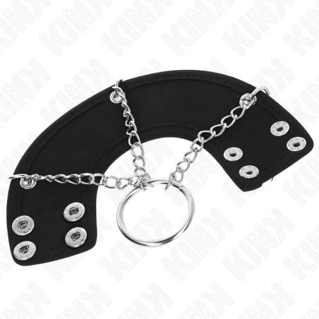 KINK ANILLO PENE 4 CM CADENA 7 CM METAL CON CINTURON POLIPIEL