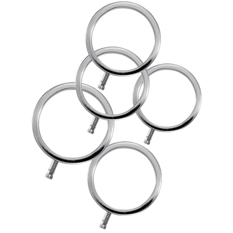 ELECTRASTIM ELECTRARINGS ANILLOS METALICOS PARA EL PENE PACK 5