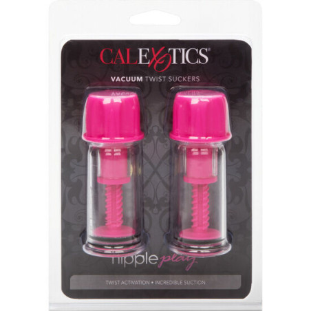 CALEXOTICS VACCUM TWIST SUCCIONADORES PEZONES ROSA