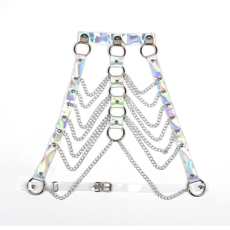 SUBBLIME 953737 ARNES DE PECHO CON ANILLOS Y CADENAS PLATA TALLA UNICA