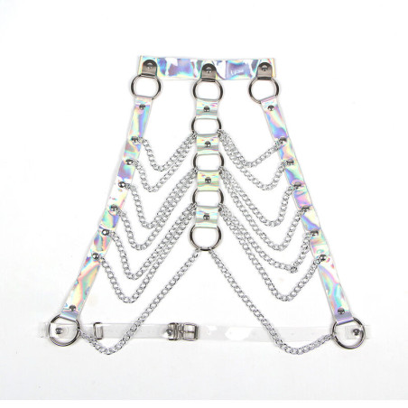 SUBBLIME 953737 ARNES DE PECHO CON ANILLOS Y CADENAS PLATA TALLA UNICA