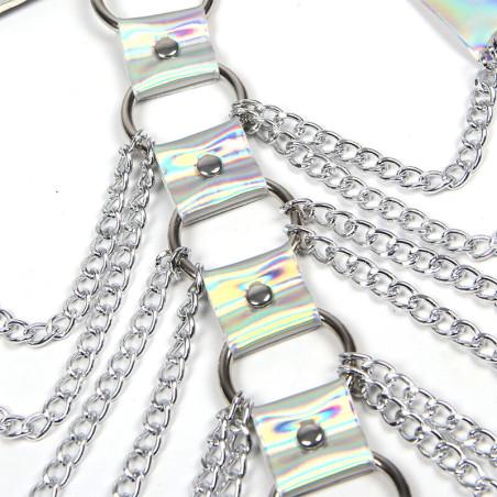 SUBBLIME 953737 ARNES DE PECHO CON ANILLOS Y CADENAS PLATA TALLA UNICA