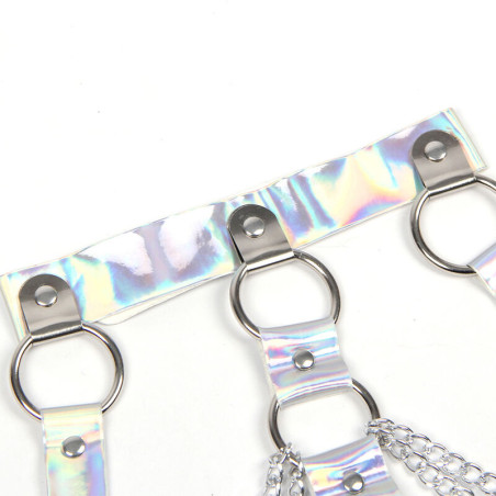 SUBBLIME 953737 ARNES DE PECHO CON ANILLOS Y CADENAS PLATA TALLA UNICA