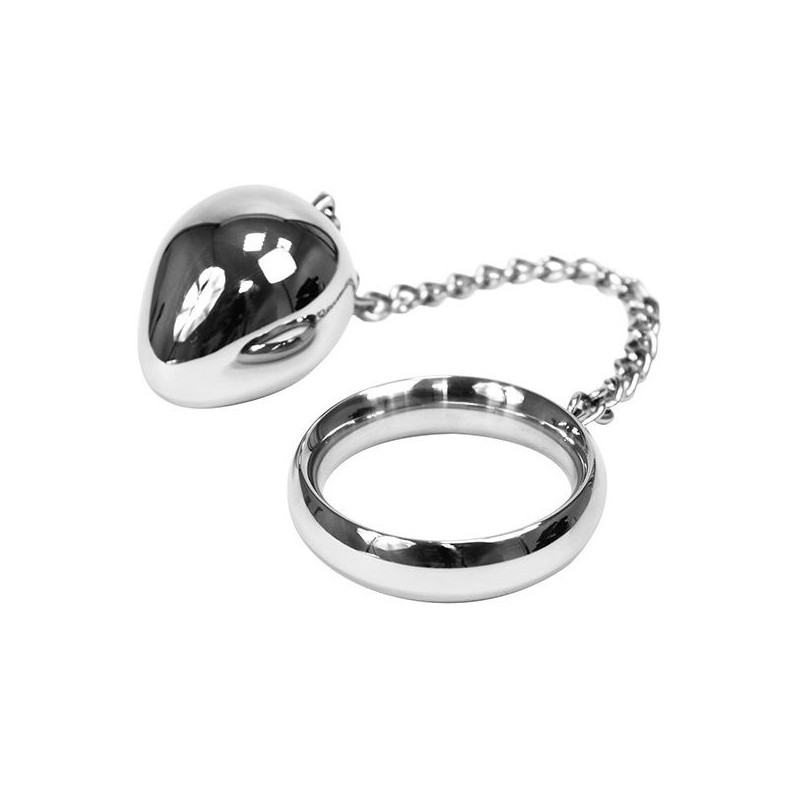 METAL HARD COCK RING 50MM CADENA CON BOLA METAL