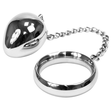 METAL HARD COCK RING 50MM CADENA CON BOLA METAL
