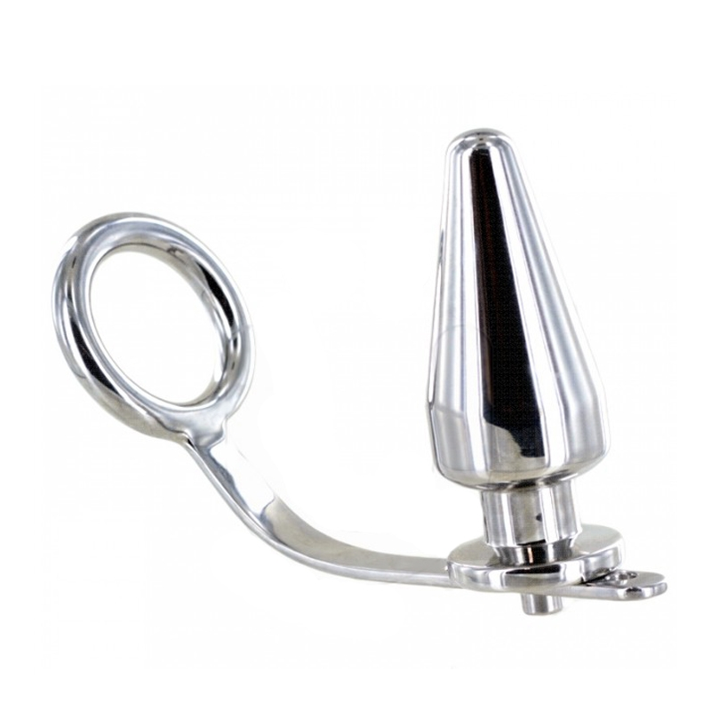 METAL HARD ANILLO ACERO CON PLUG ANAL 80 X 55 MM