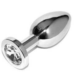 METAL HARD ANAL PLUG DIAMOND TRANSPARENTE SMALL 571CM 2