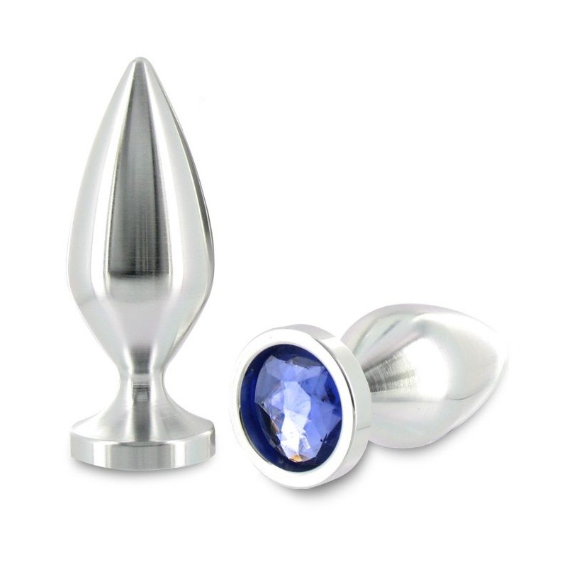 METAL HARD ANAL PLUG ALIMINUM COLOR CRISTAL GRANDE 1016CM