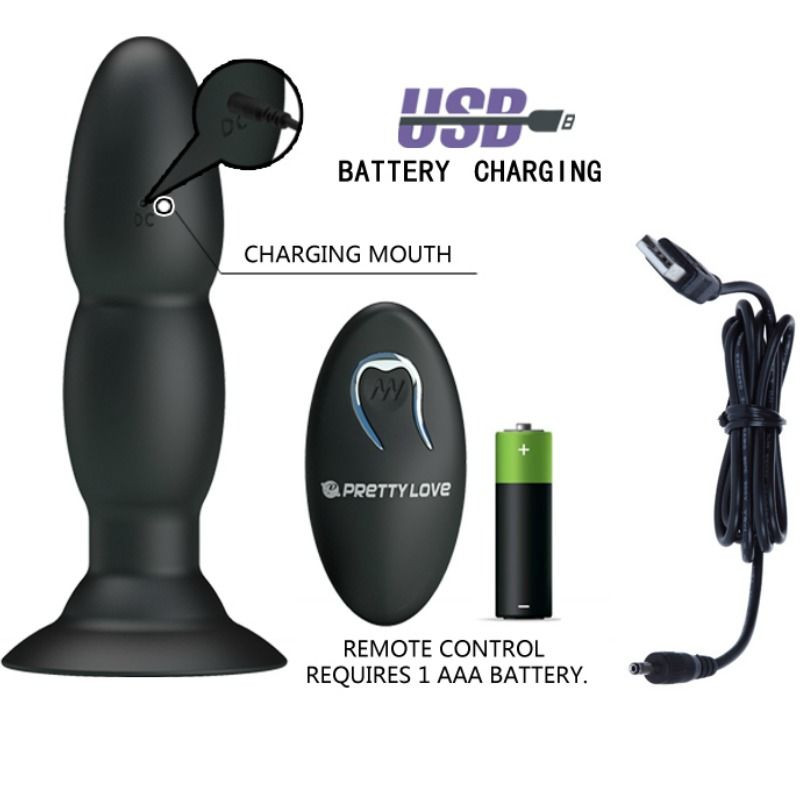 PRETTY LOVE PLUG VIBRADOR Y ROTACION POR CONTROL REMOTO