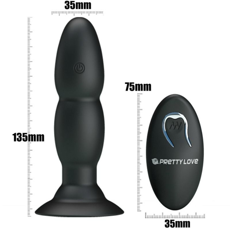 PRETTY LOVE PLUG VIBRADOR Y ROTACION POR CONTROL REMOTO