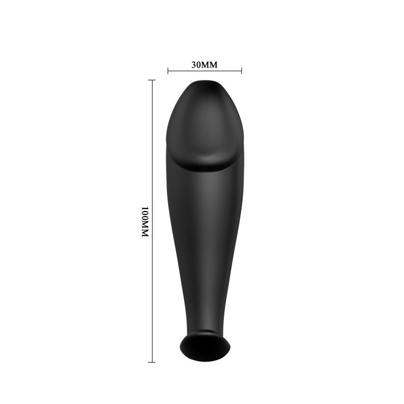 PRETTY LOVE PLUG ANAL SILICONA FORMA PENE Y 12 MODOS VIBRACION NEGRO