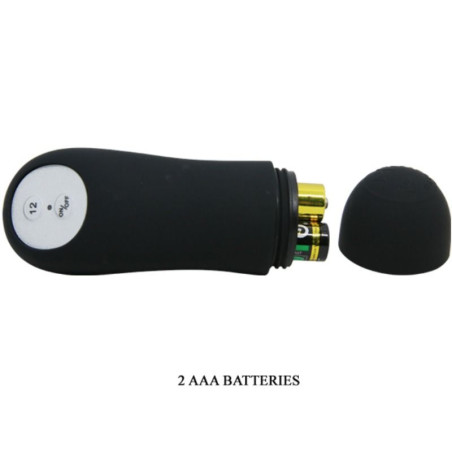 PRETTY LOVE PLUG ANAL SILICONA ESTIMULACION EXTRA Y 12 MODOS VIBRACION NEGRO CONTROL REMOTO