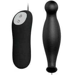 PRETTY LOVE PLUG ANAL SILICONA 12 MODOS VIBRACION NEGRO 2