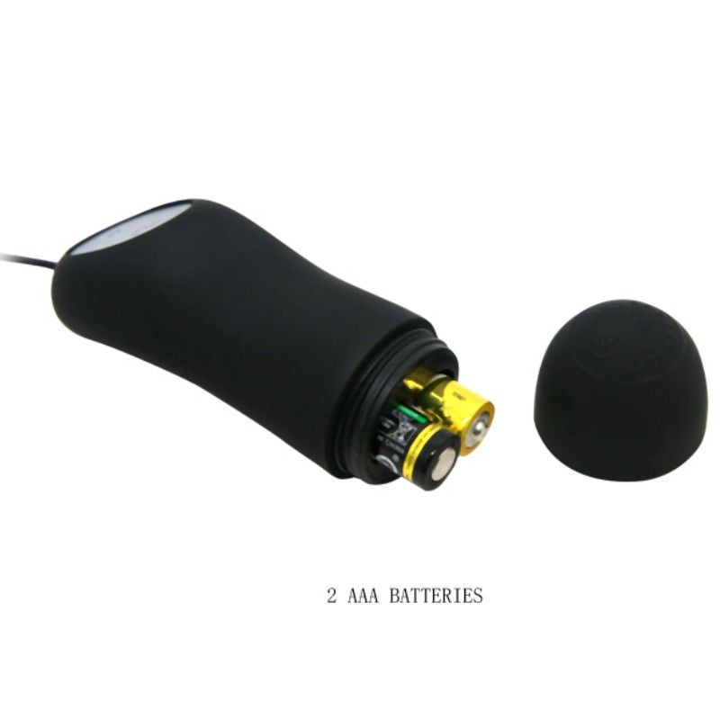 PRETTY LOVE PLUG ANAL SILICONA 12 MODOS VIBRACION NEGRO