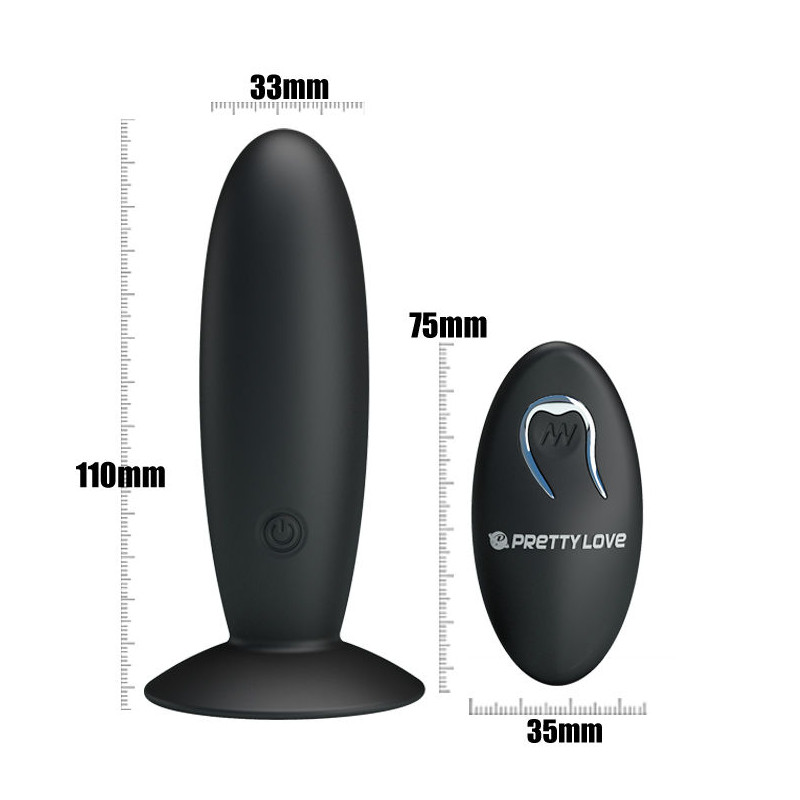 PRETTY LOVE PLUG ANAL RECARGABLE CON VIBRACION Y MANDO